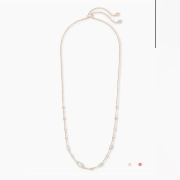 Kendra Scott rose Gold plated Debra Choker adjustable Necklace iridescent stones - Picture 3 of 11